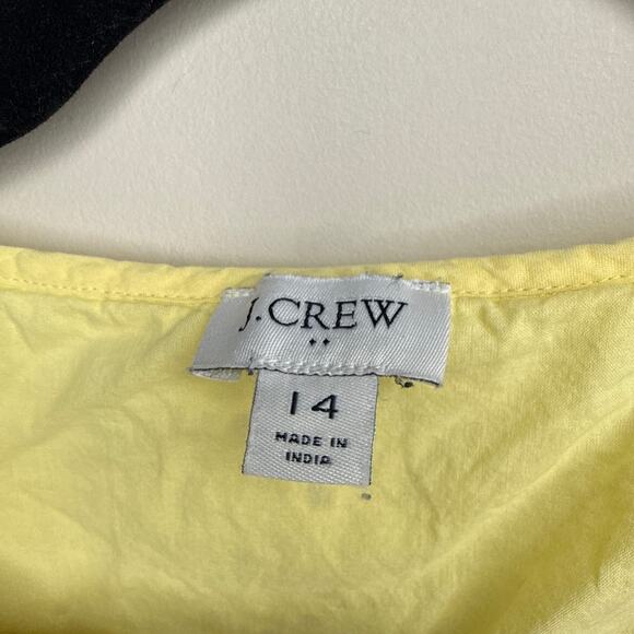 J.Crew Women’s‎ Size 14 Sunshine Yellow Mini Dress Flutter Sleeve Summer Breezy - Picture 9 of 12